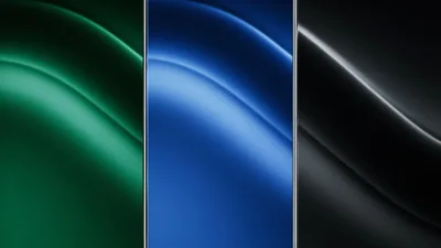 Abstract Smooth Wavy Backgrounds In Green Blue And Black