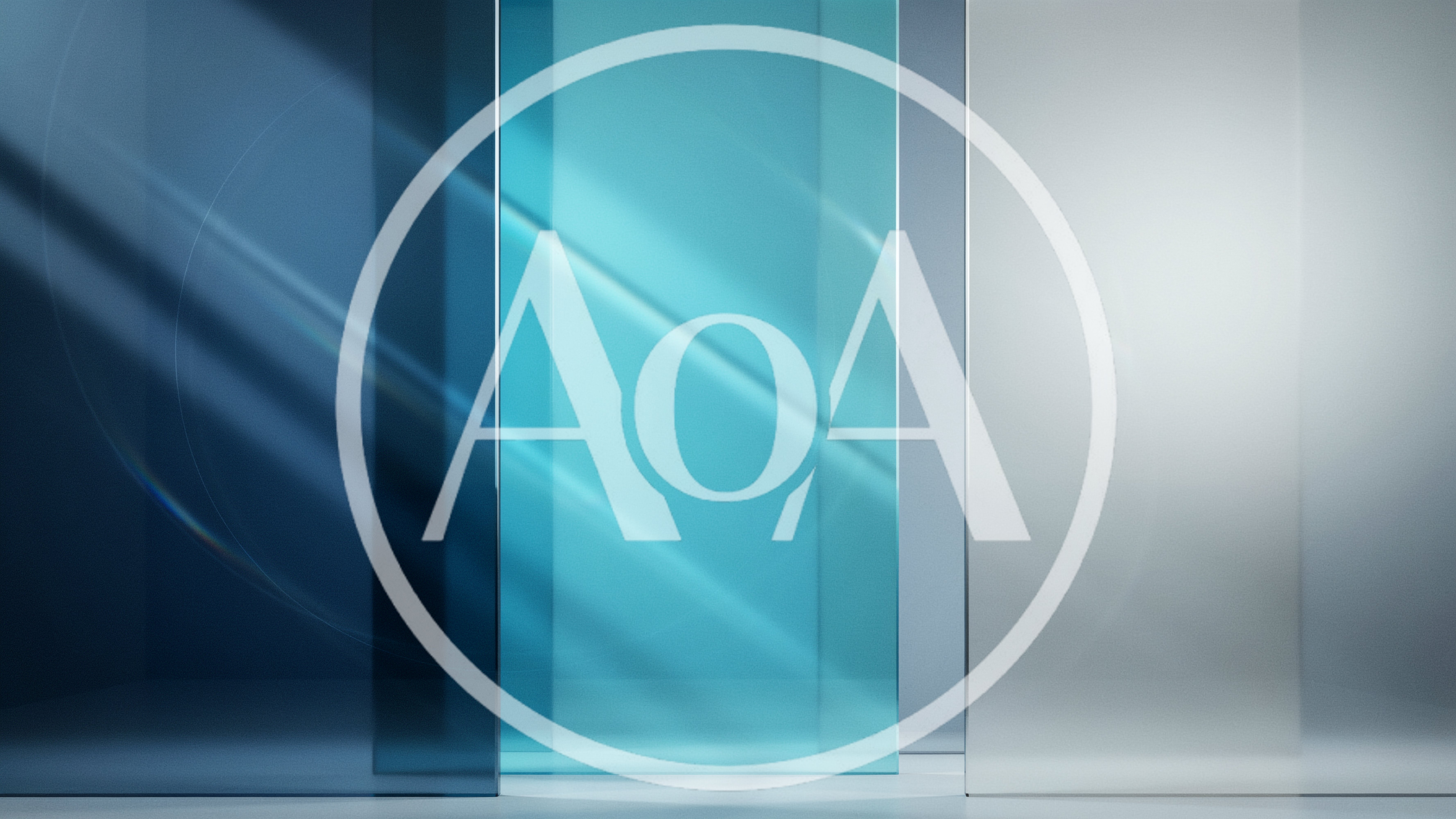 Abstract Background With Translucent Blue Glass Panels