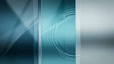Abstract Blue Glass Background With Rippling Water Effect