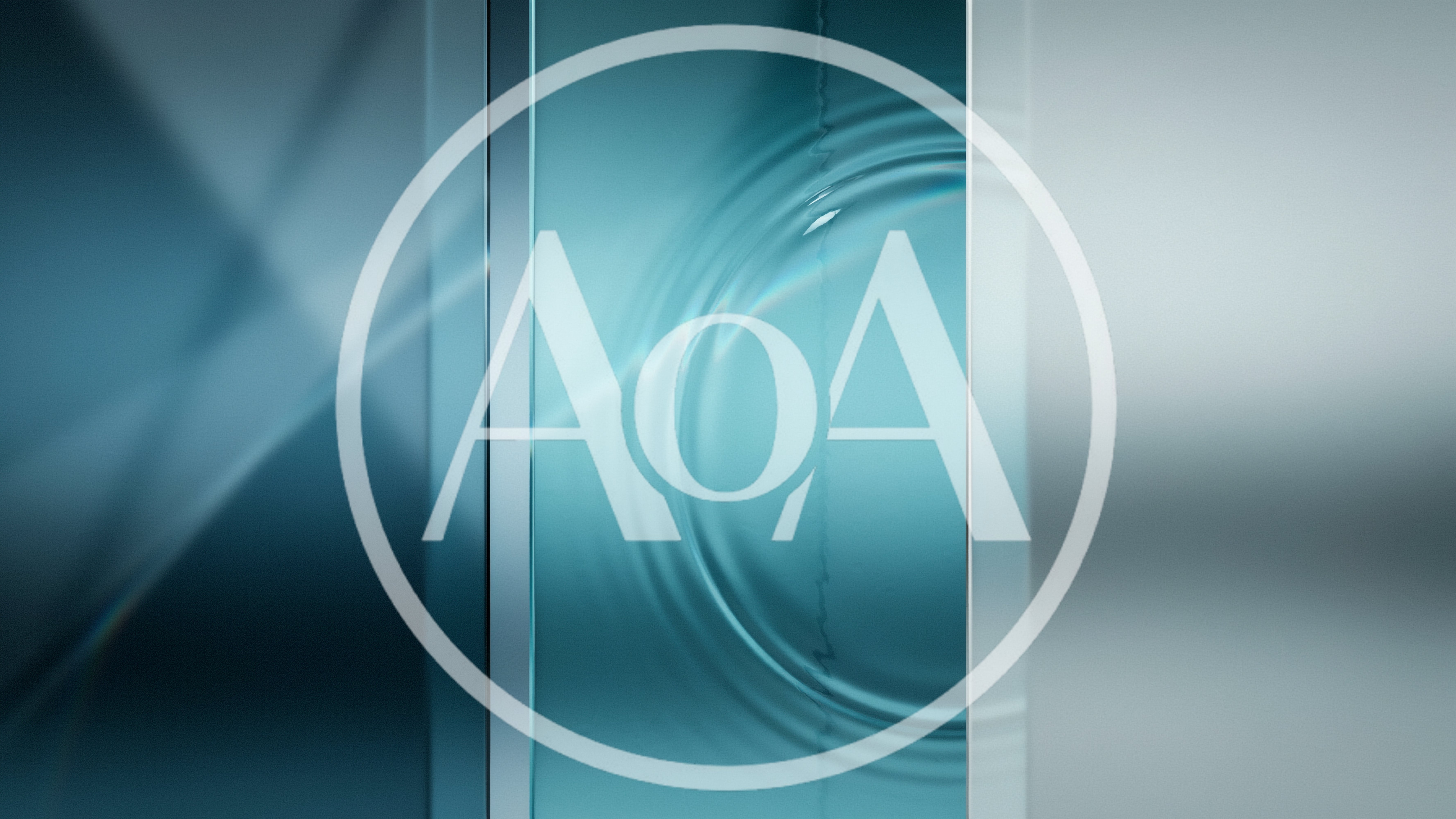 Abstract Blue Glass Background With Rippling Water Effect