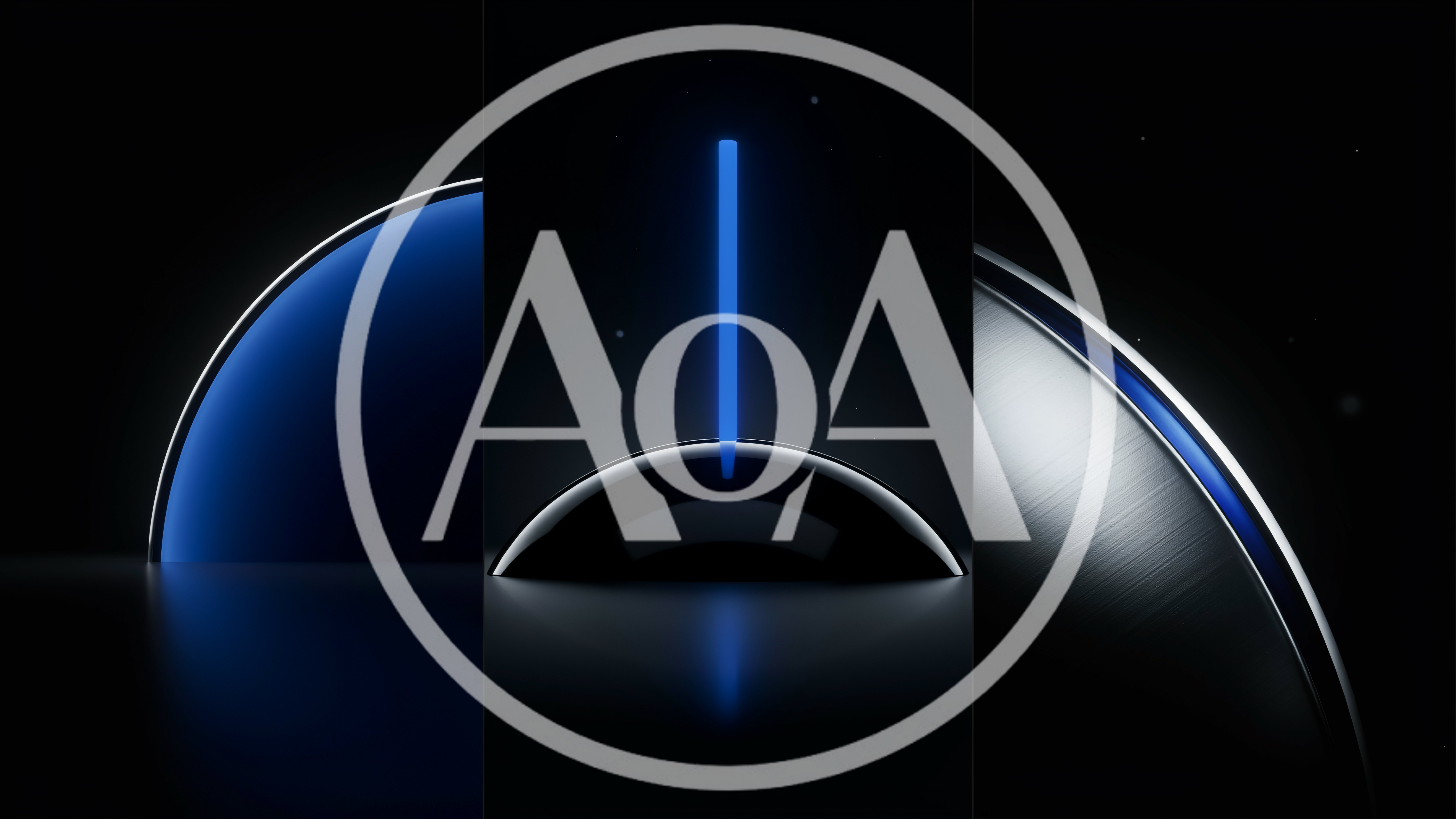 Abstract 3D Renderings of Glowing Blue Geometric Shapes