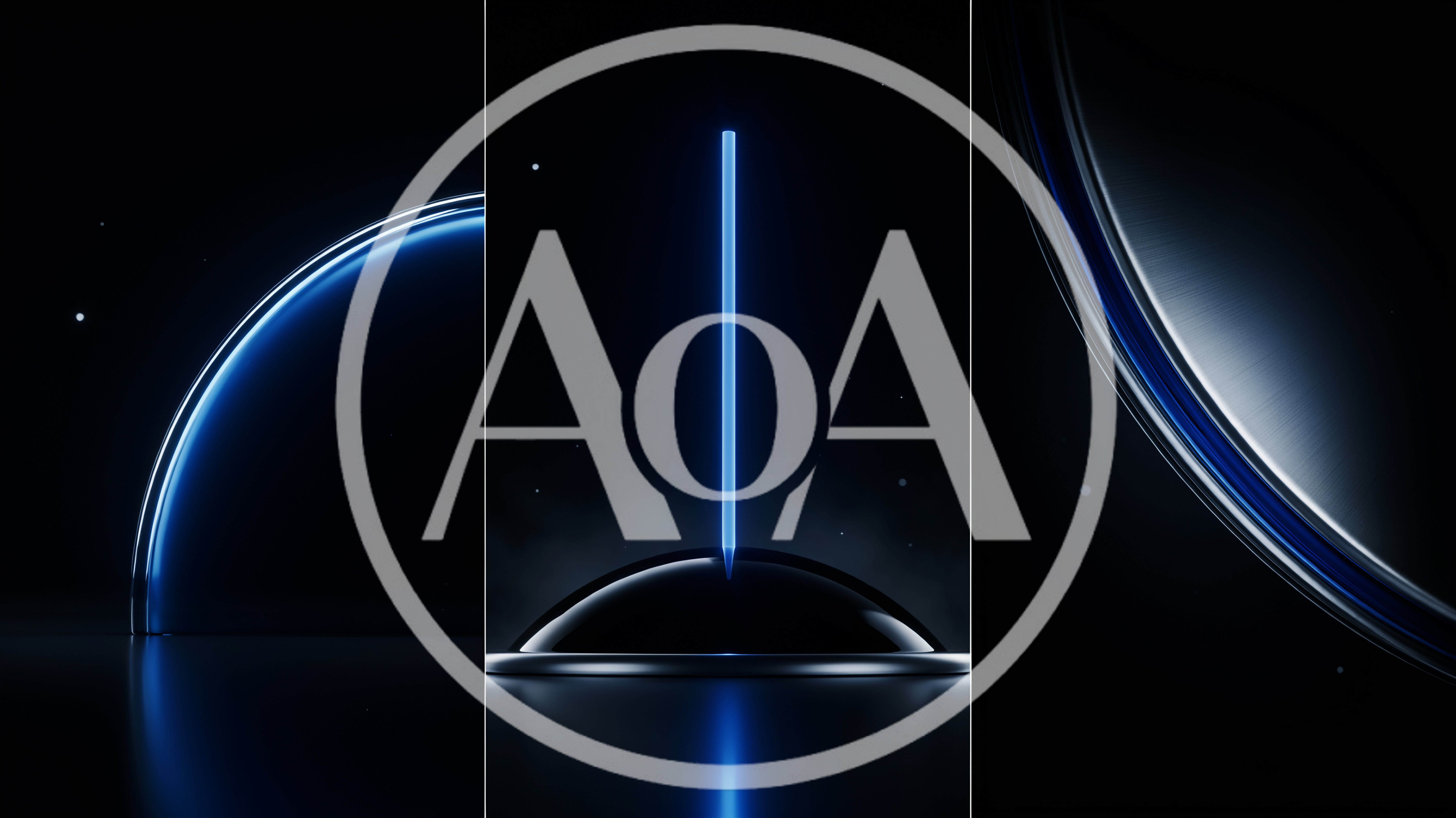 Abstract 3D Rendered Glowing Blue Light Pillars