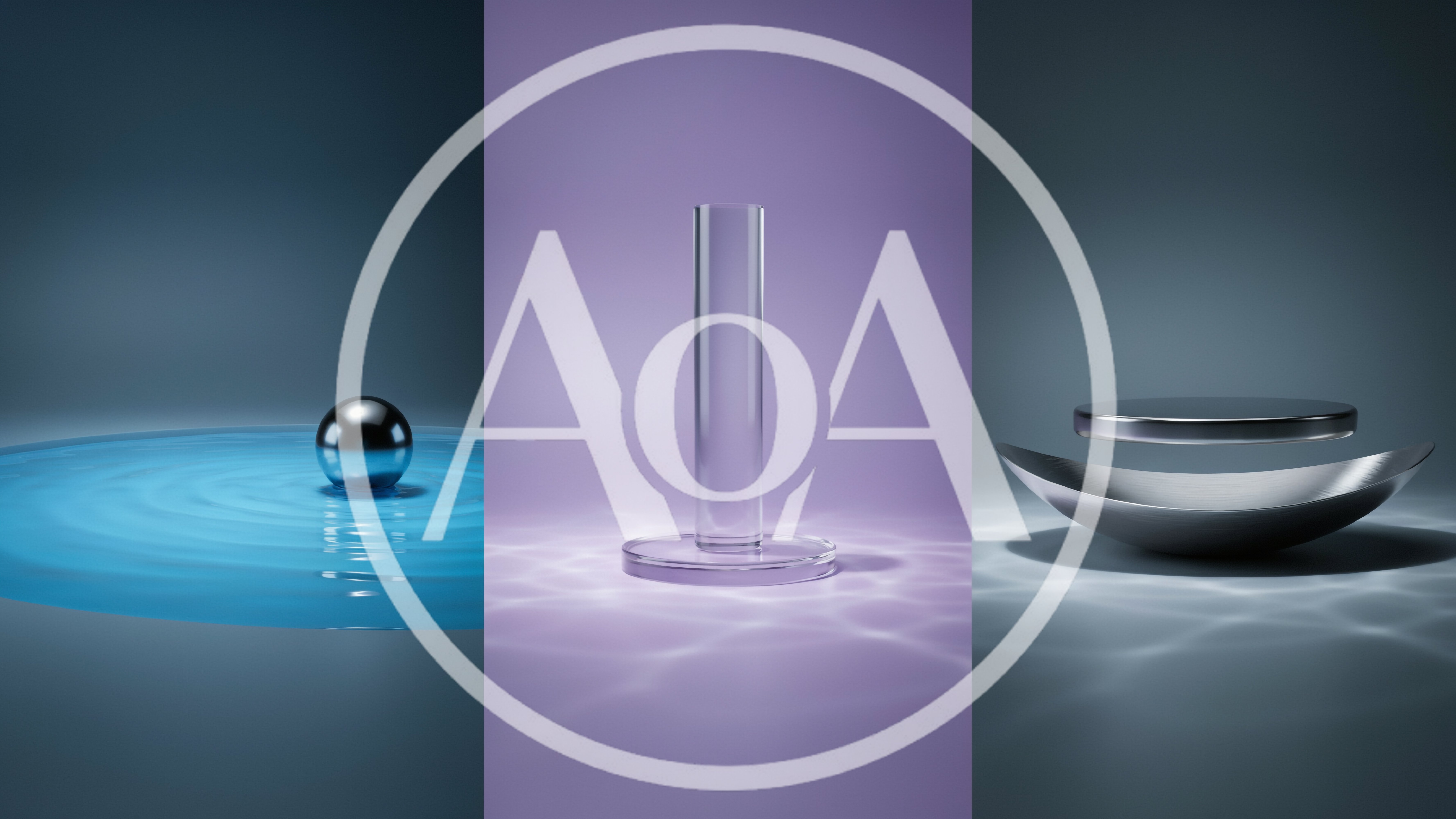 Abstract 3D Geometric Shapes With Water Caustics