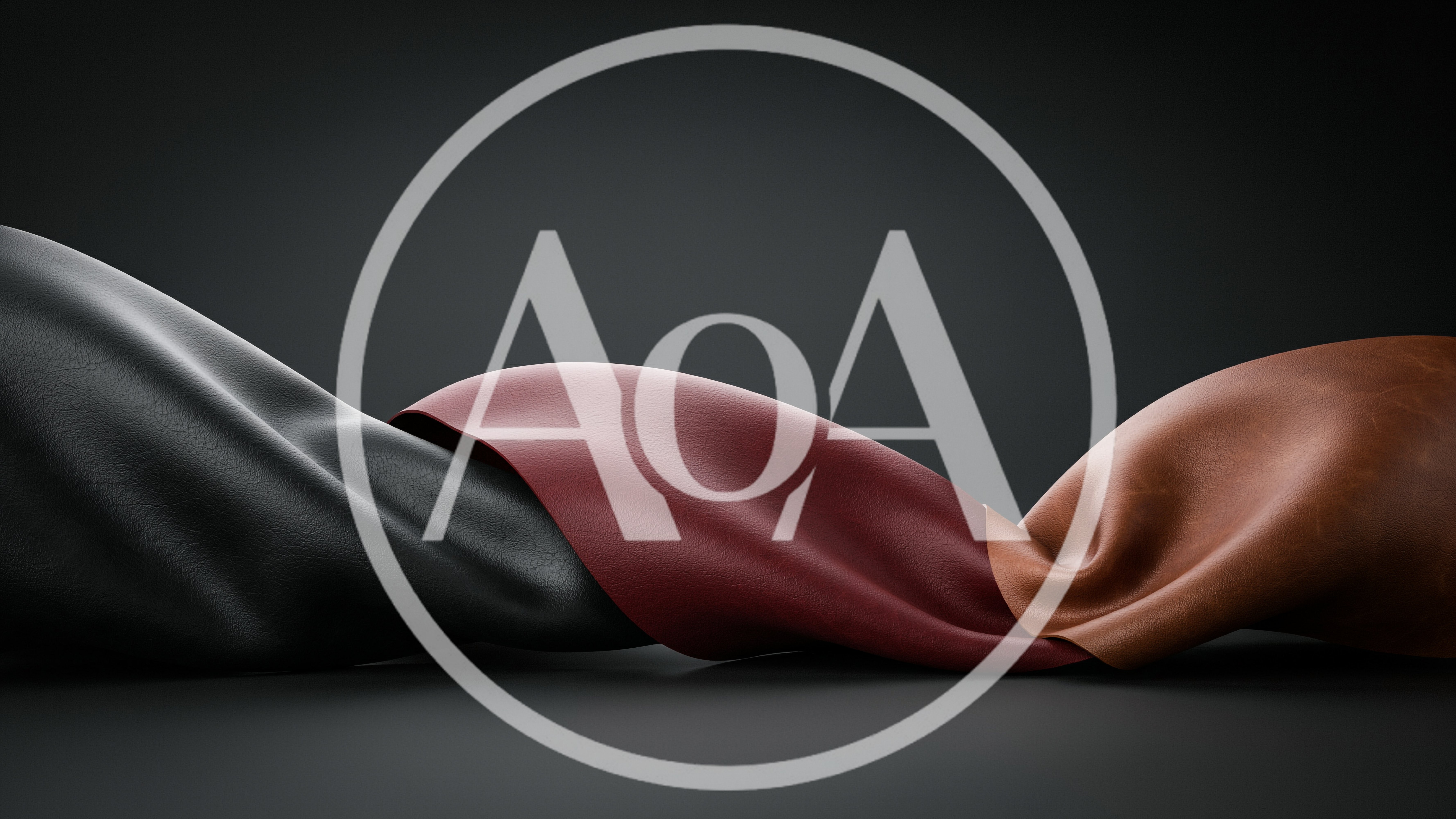 Abstract Wavy Layers Of Black Red And Brown Leather