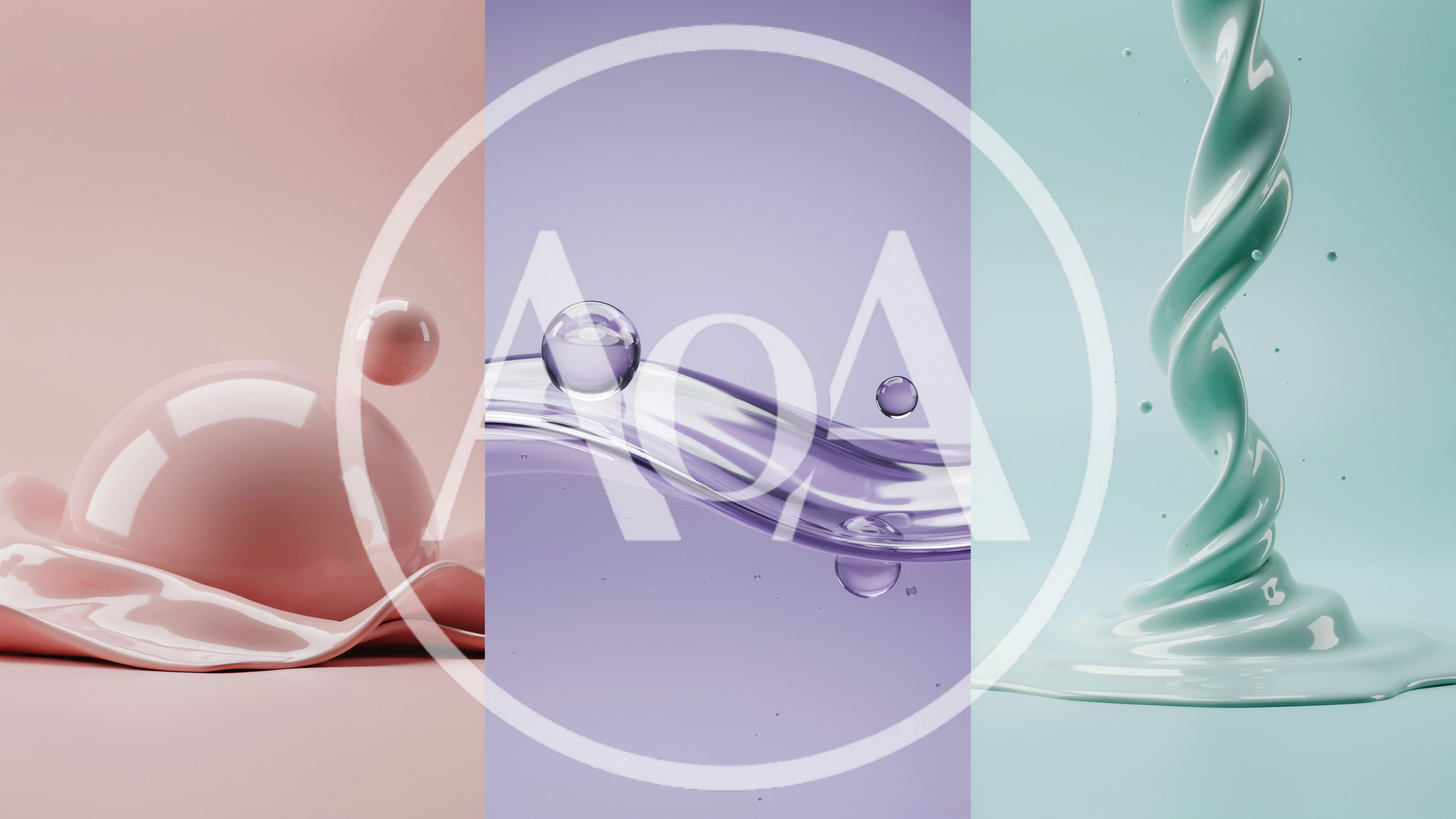 Abstract 3D Liquid Shapes and Spheres Composition