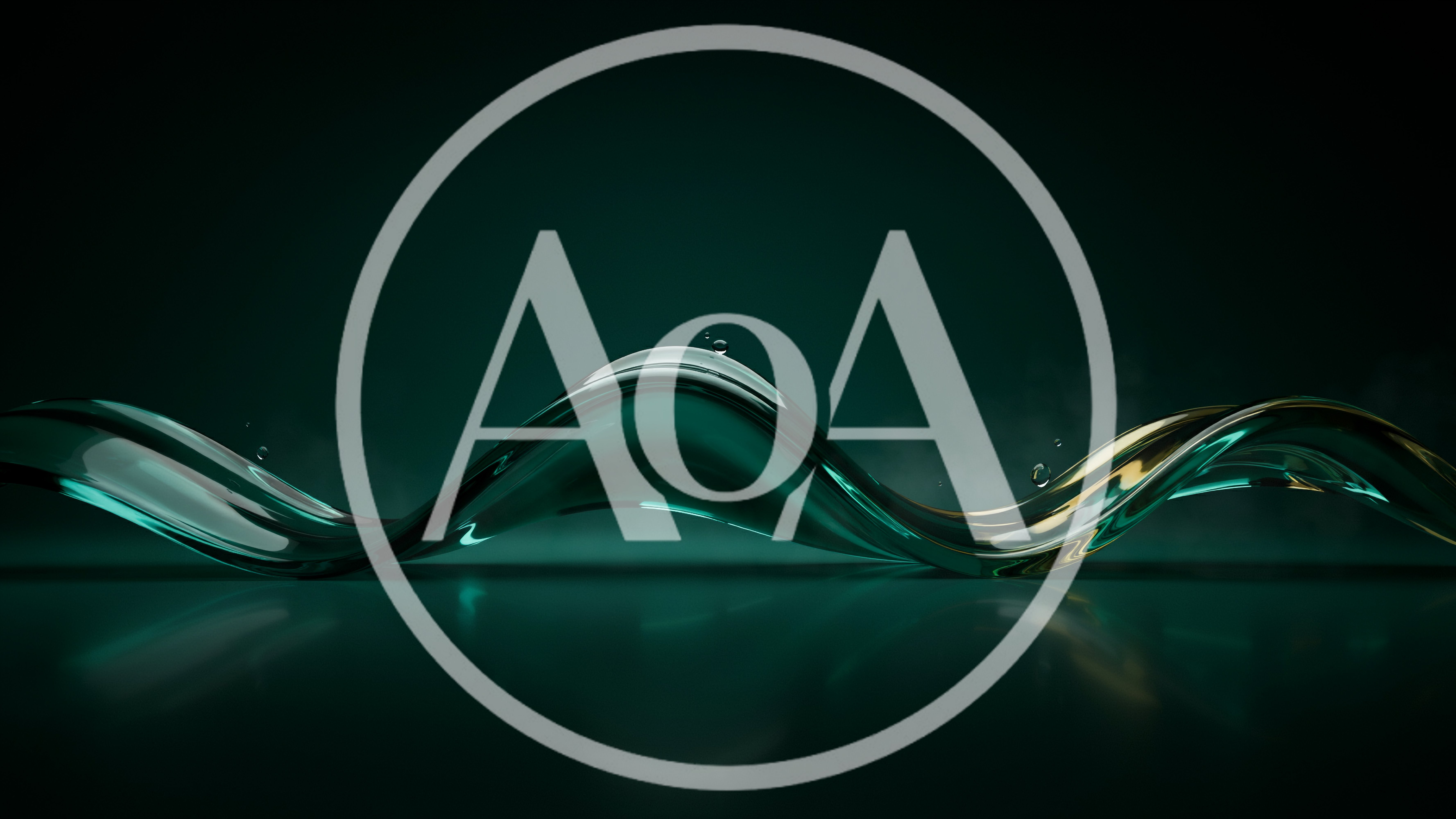 Abstract Liquid Wave Motion In Dark Teal Environment