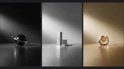 Minimalist 3D Abstract Geometric Shapes Product Display