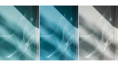 Abstract Light Refractions On A Glass Surface