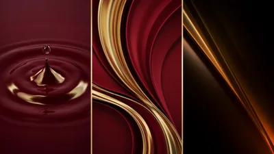 Abstract Red And Gold Liquid Motion Backgrounds