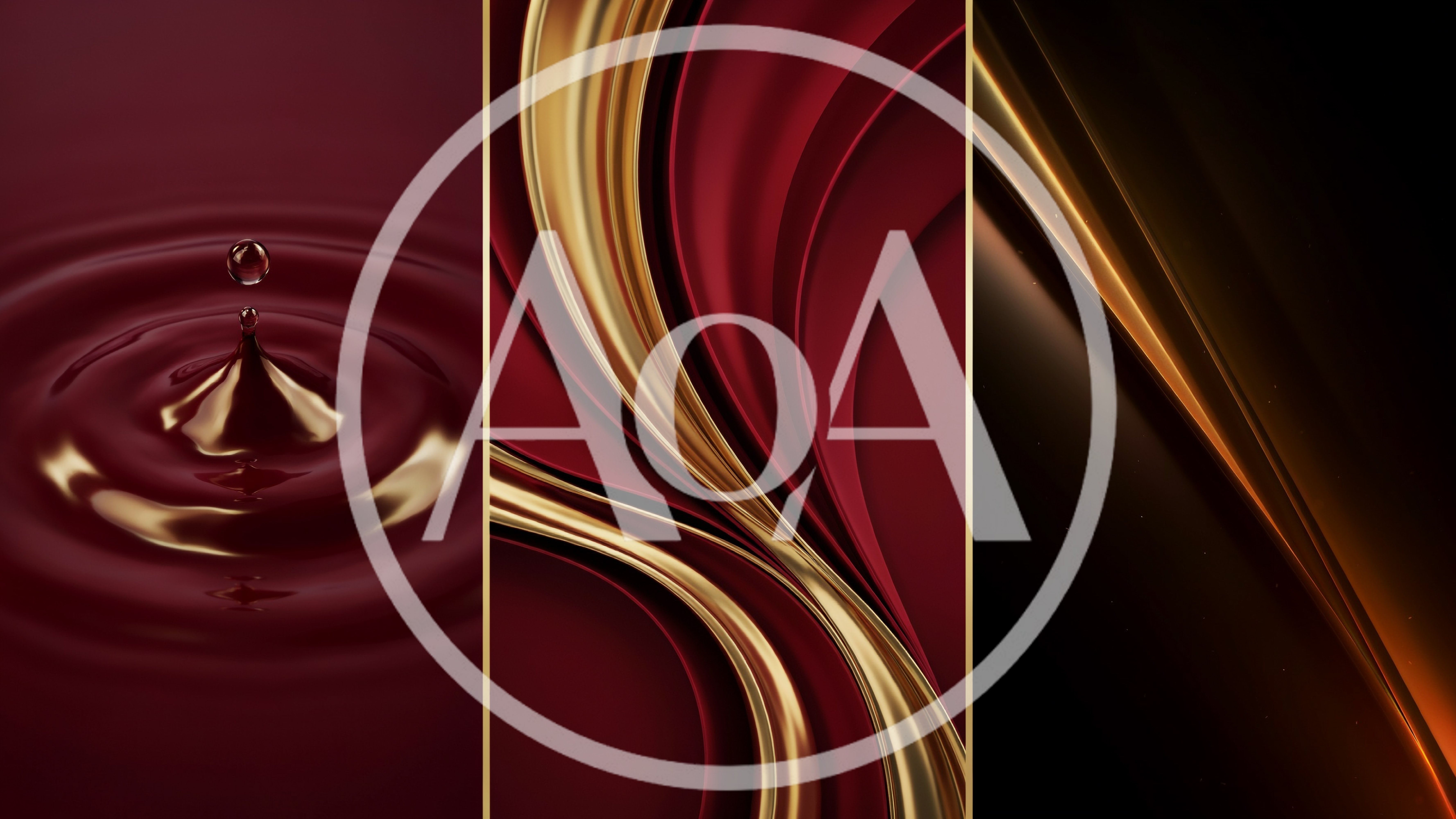 Abstract Red And Gold Liquid Motion Backgrounds