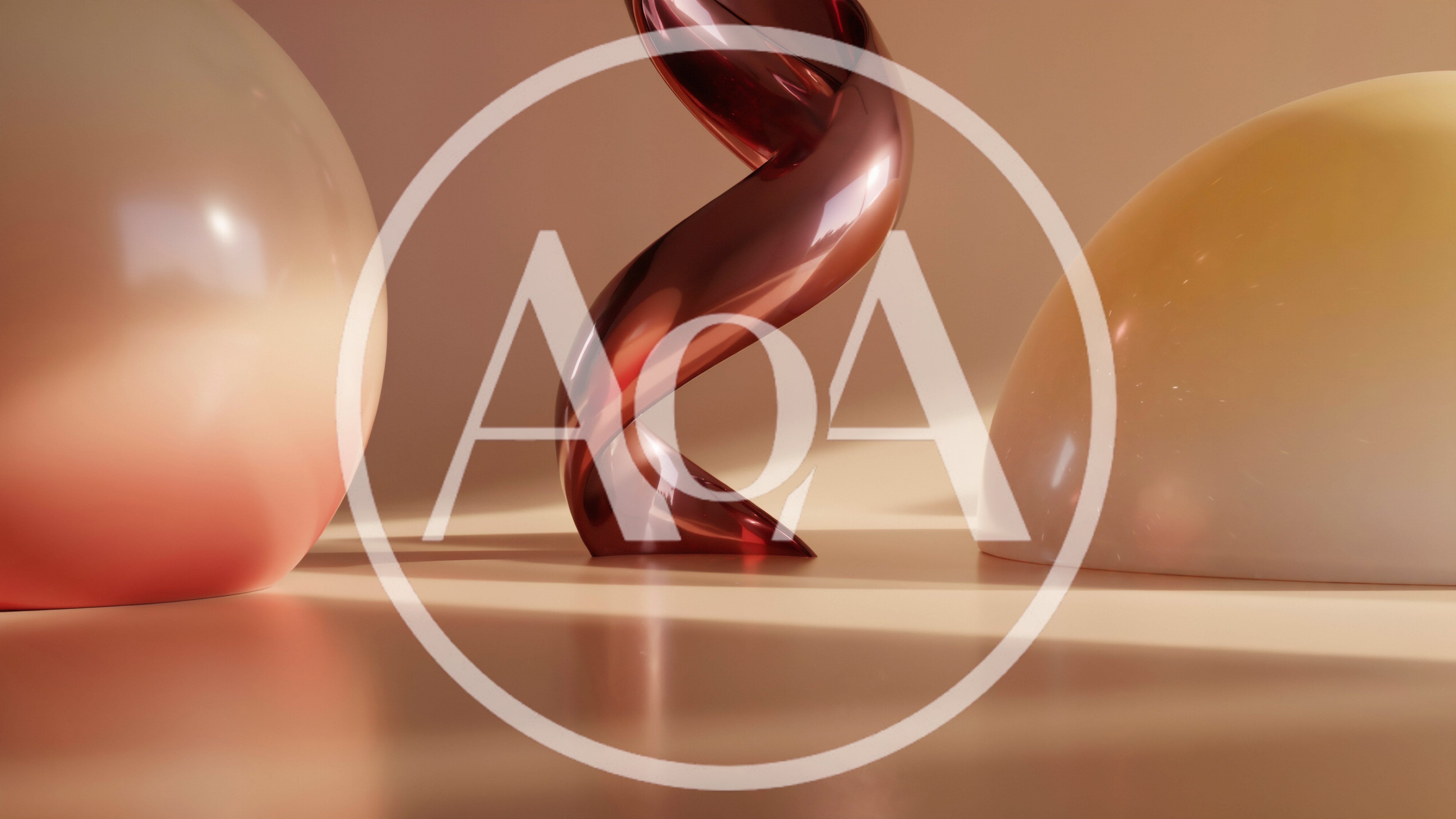 Abstract 3D Rendered Shapes With Metallic And Glossy Textures