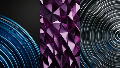 Abstract Geometric And Circular Metallic Background Textures