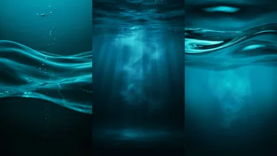 Abstract Underwater Water Surface And Deep Ocean Depths