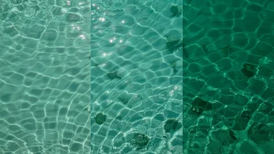 Split Screen Comparison Of Tropical Water Textures