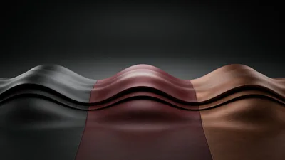 Abstract Wavy Leather Texture In Three Colors