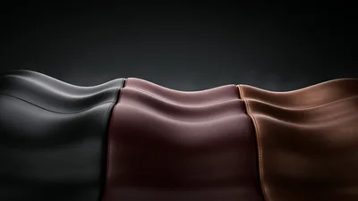 Abstract Wavy Leather Texture In Three Colors