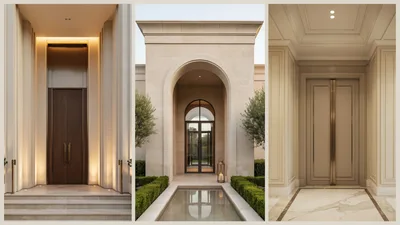 Luxury Architectural Entrance Designs And Interior Hallway