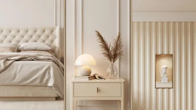 Modern Minimalist Bedroom Interior With Elegant Decor