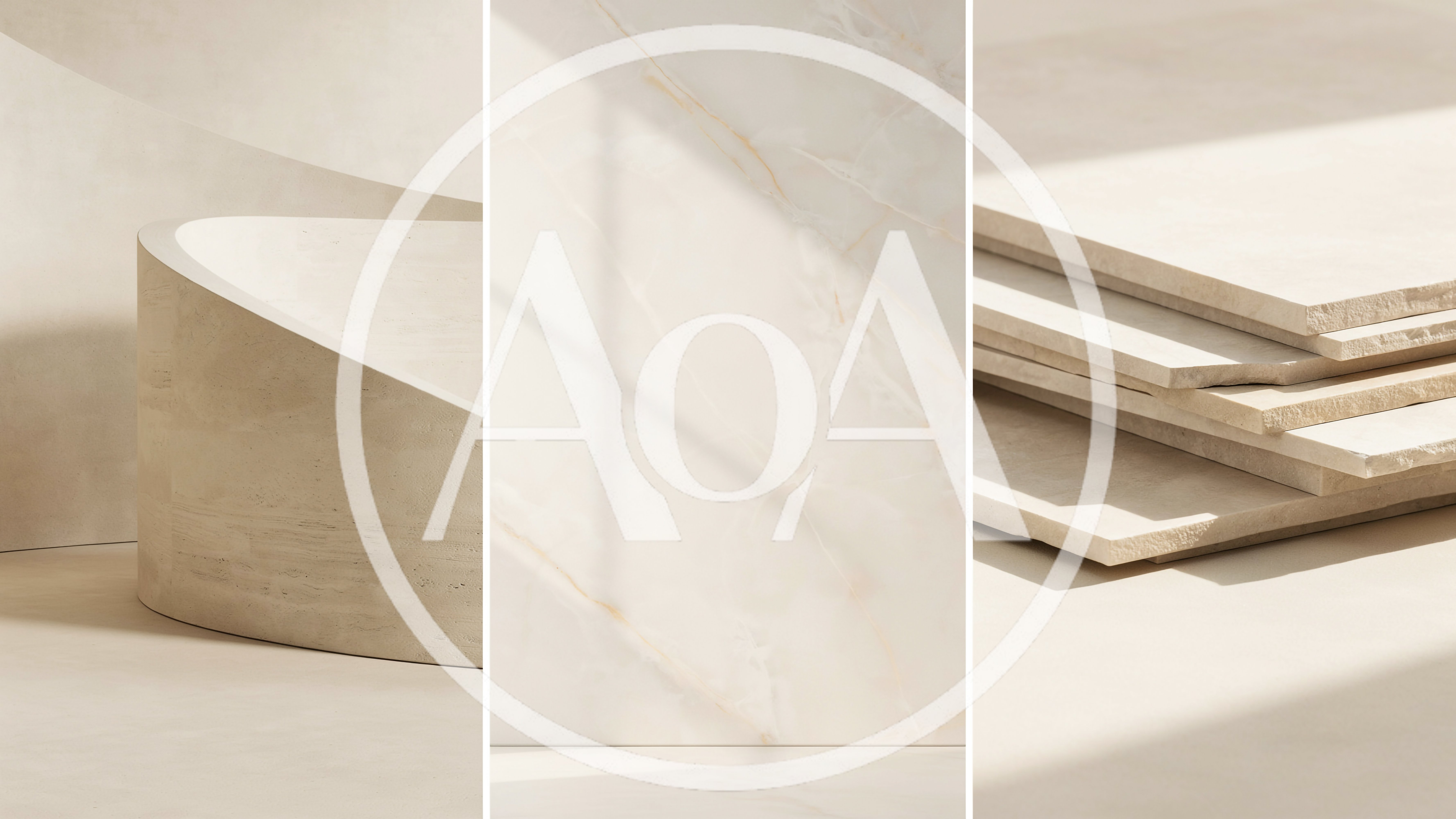 Minimalist Beige Stone Texture And Architectural Forms