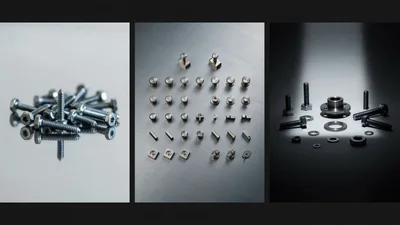 Collection of Industrial Metal Fasteners and Hardware Components