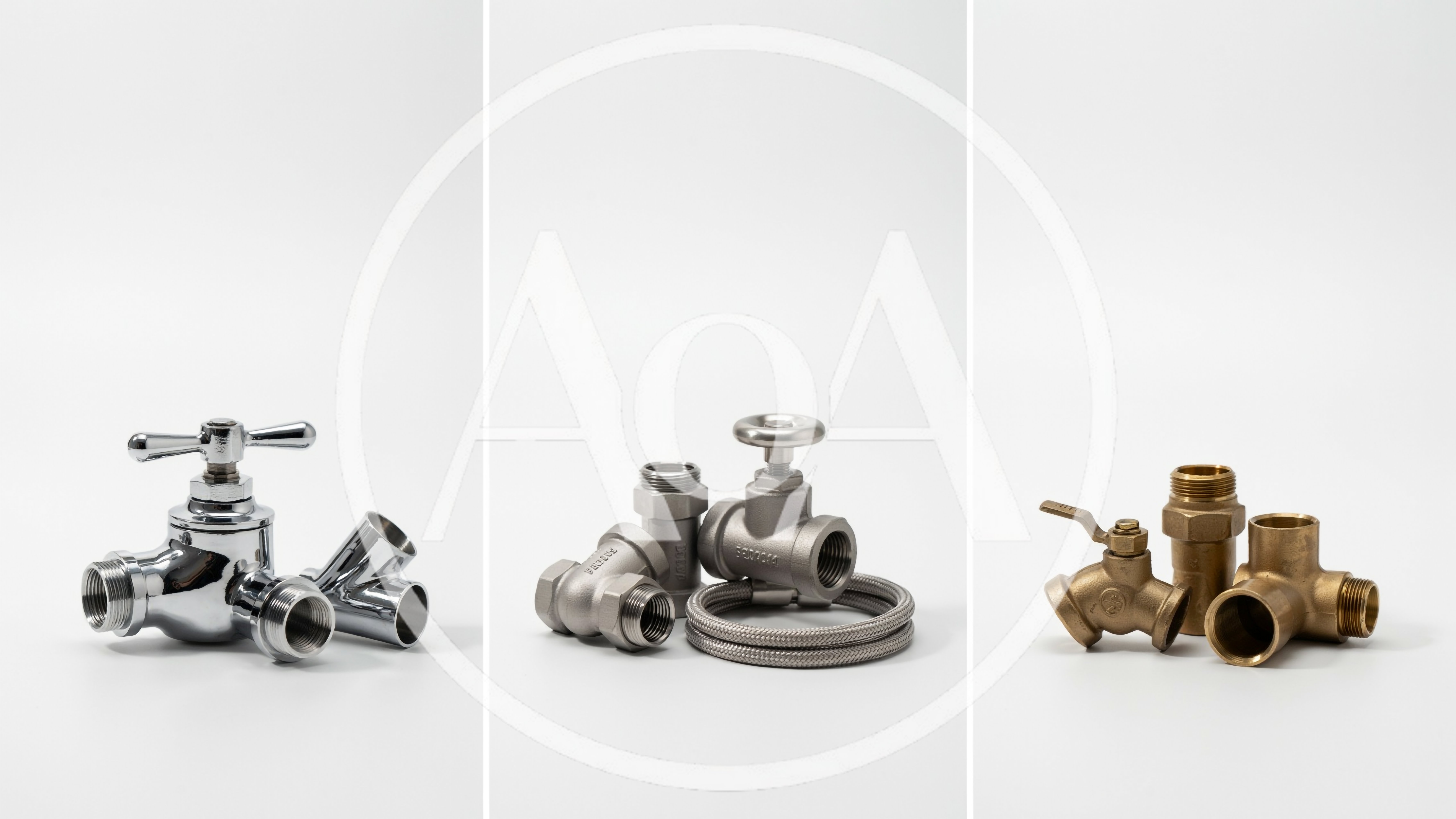 Assorted Plumbing Valves and Metal Pipe Fittings