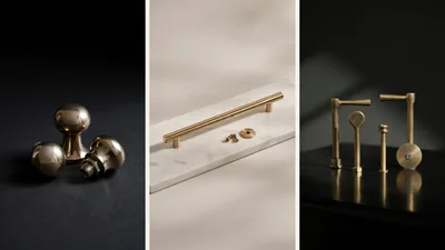 Collection Of Modern Brass Cabinet Hardware And Handles