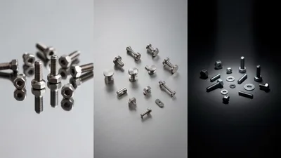 Assorted Industrial Metal Fasteners And Hardware Components