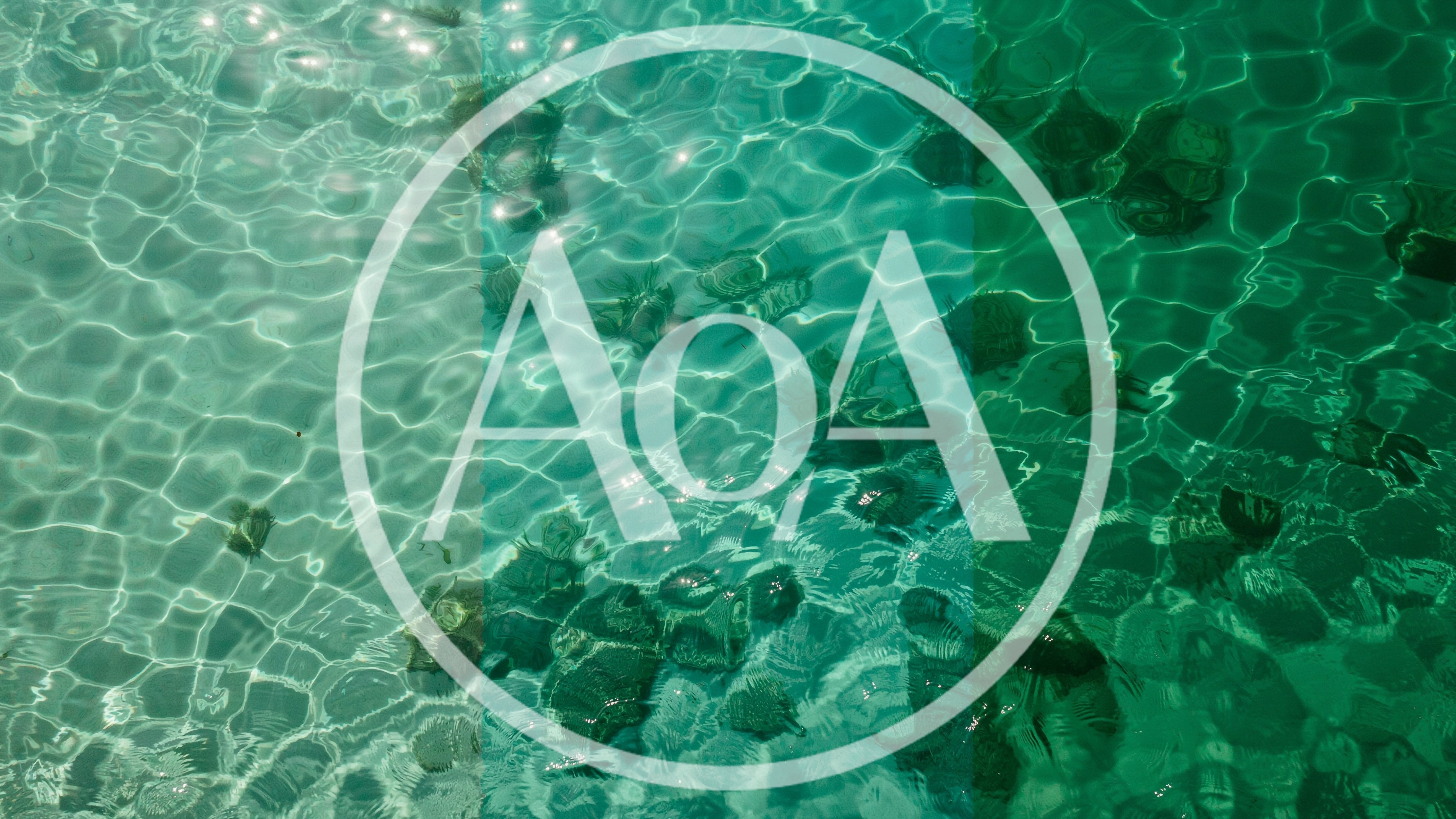 Clear Turquoise Water With Ripples And Submerged Rocks