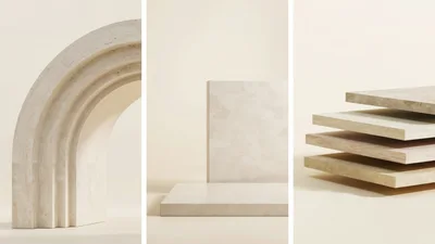 Minimalist Stone Pedestals For Product Display