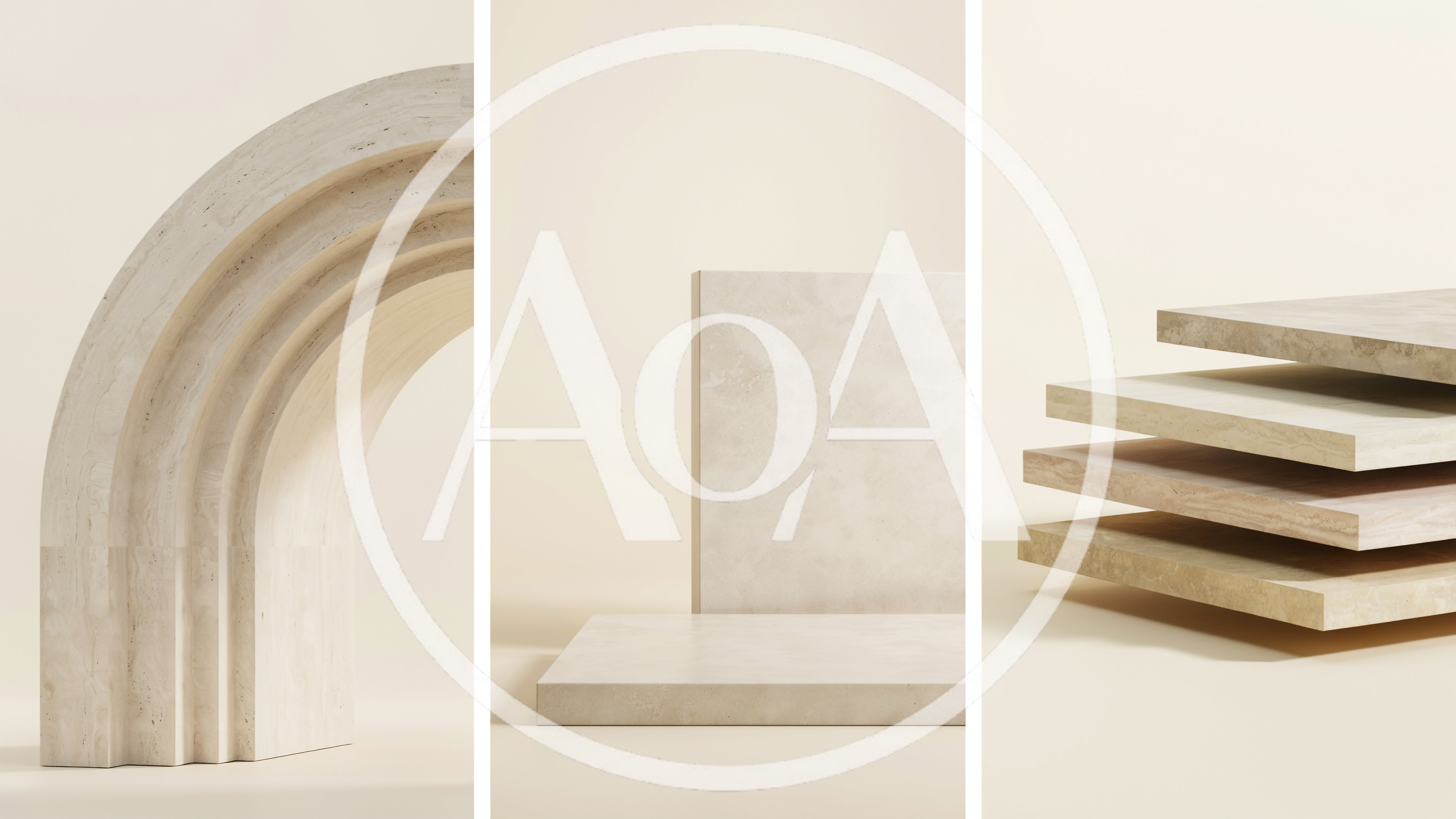 Minimalist Stone Pedestals For Product Display