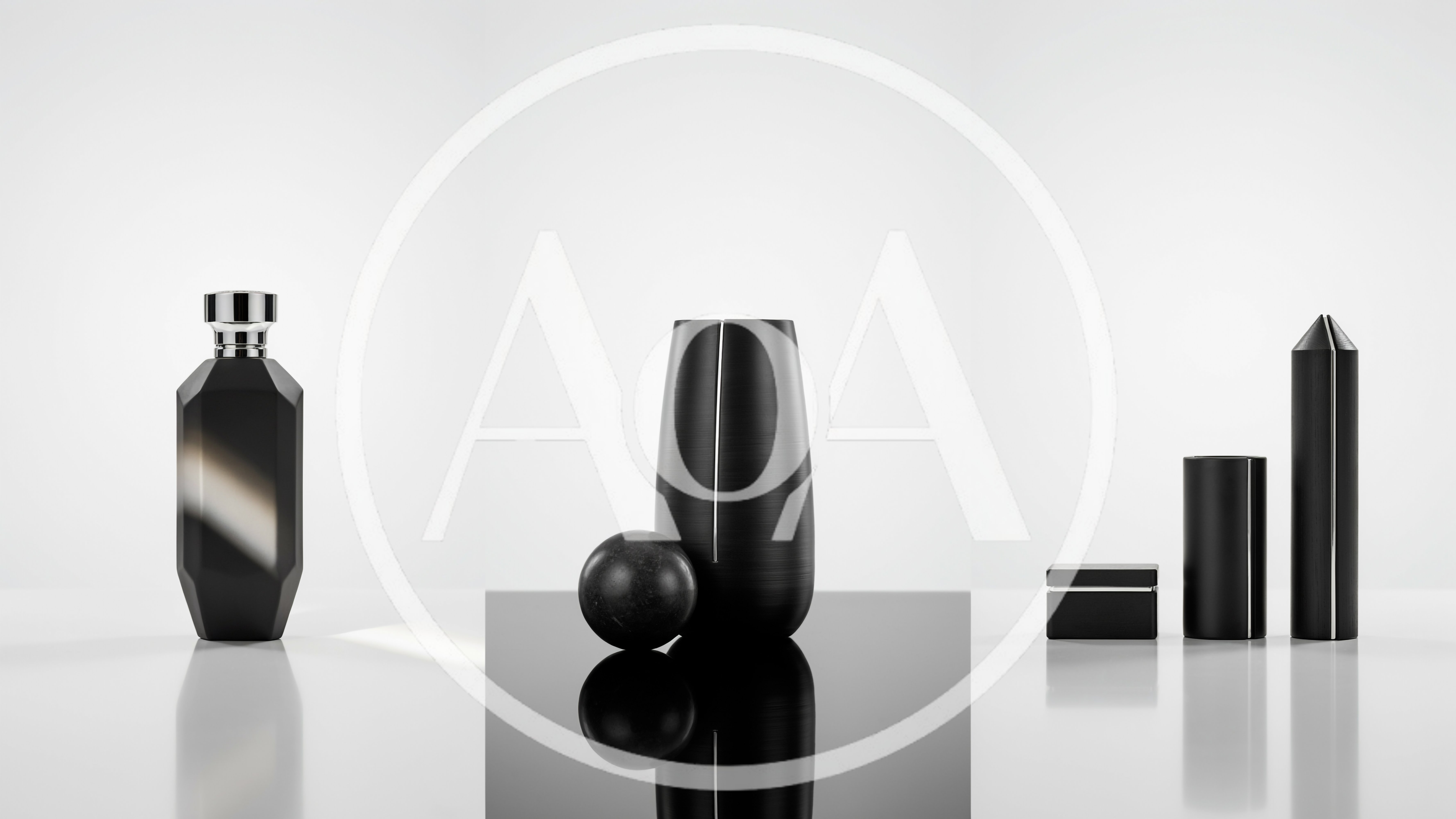 Minimalist Black Luxury Cosmetic Packaging Set