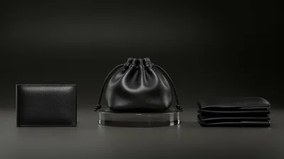 Luxury Black Leather Accessories Display
