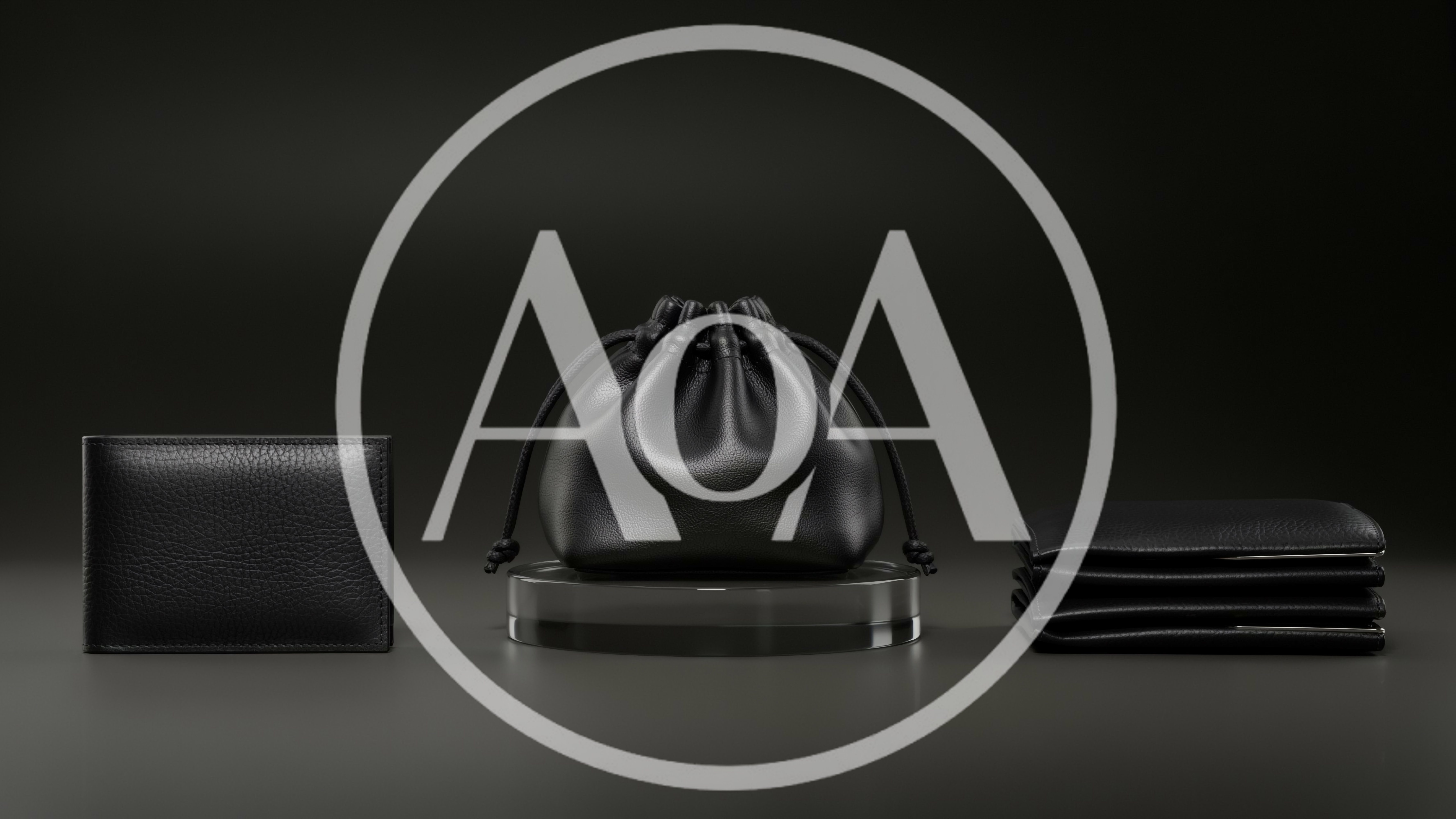 Luxury Black Leather Accessories Display