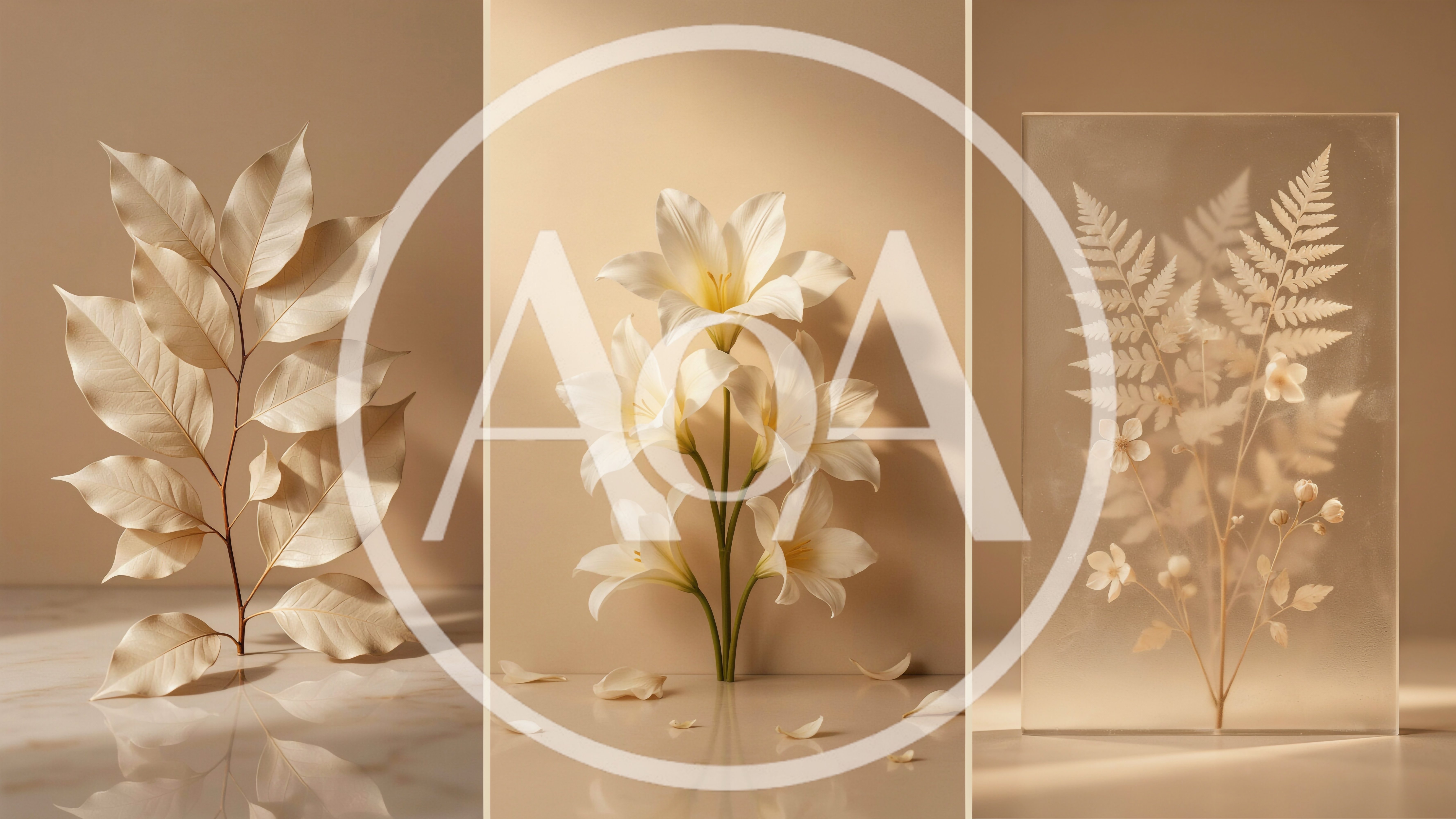 Minimalist Botanical Still Life Triptych