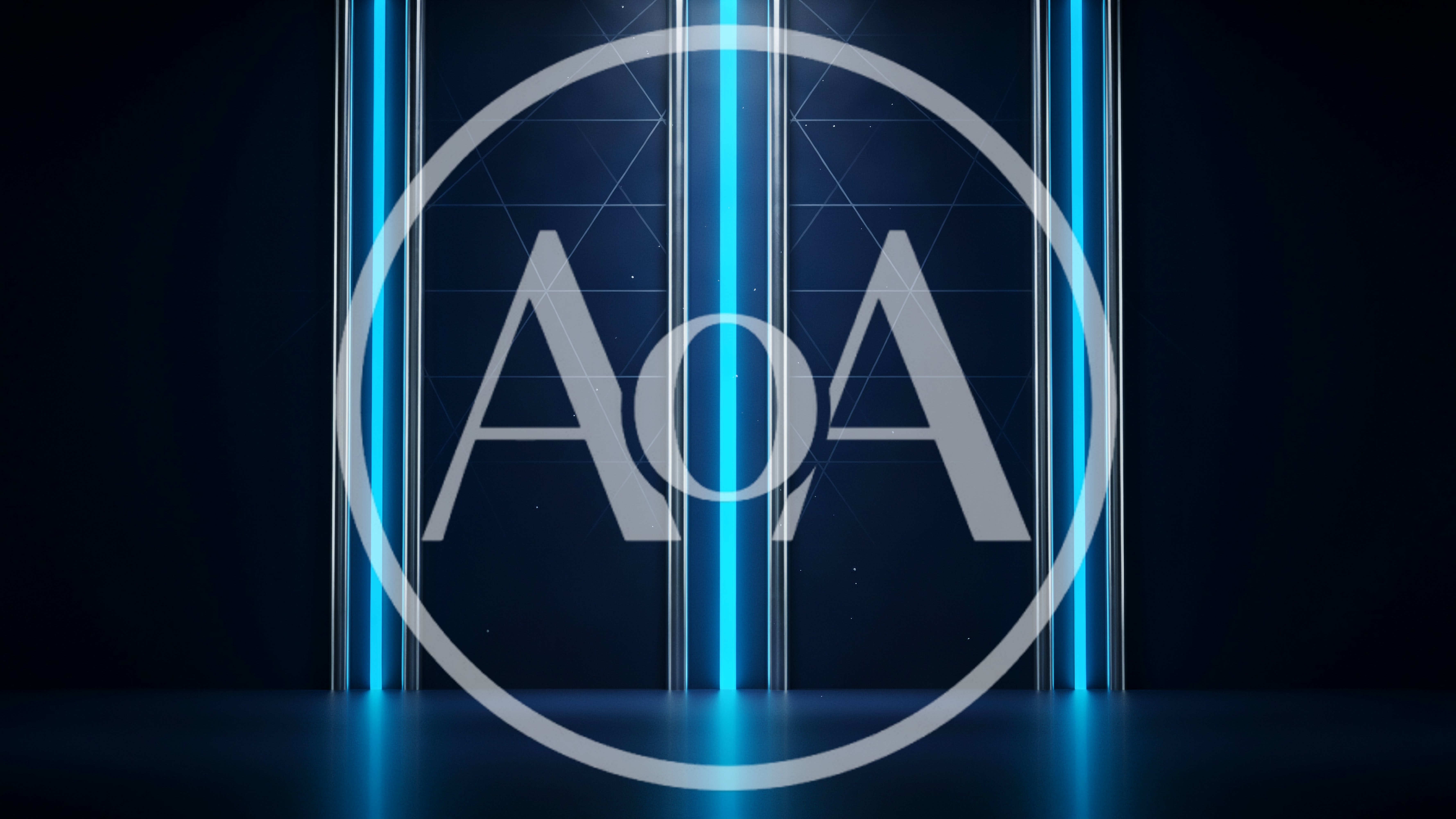 Futuristic Dark Studio Background With Glowing Blue Neon Lights
