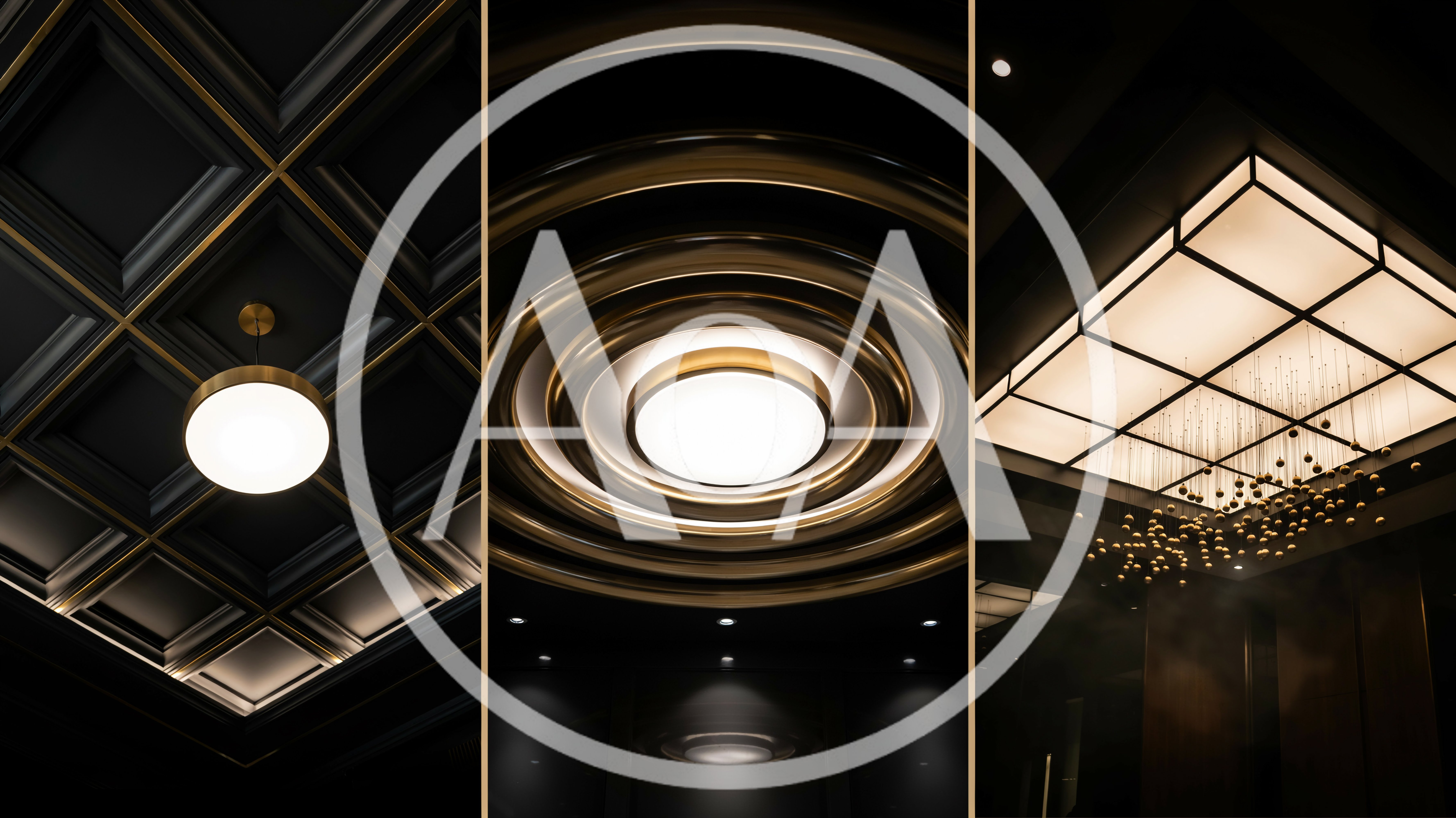 Modern Luxury Ceiling Lighting Designs In Dark Interiors