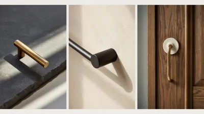 Modern Architectural Hardware Details In Three Panels