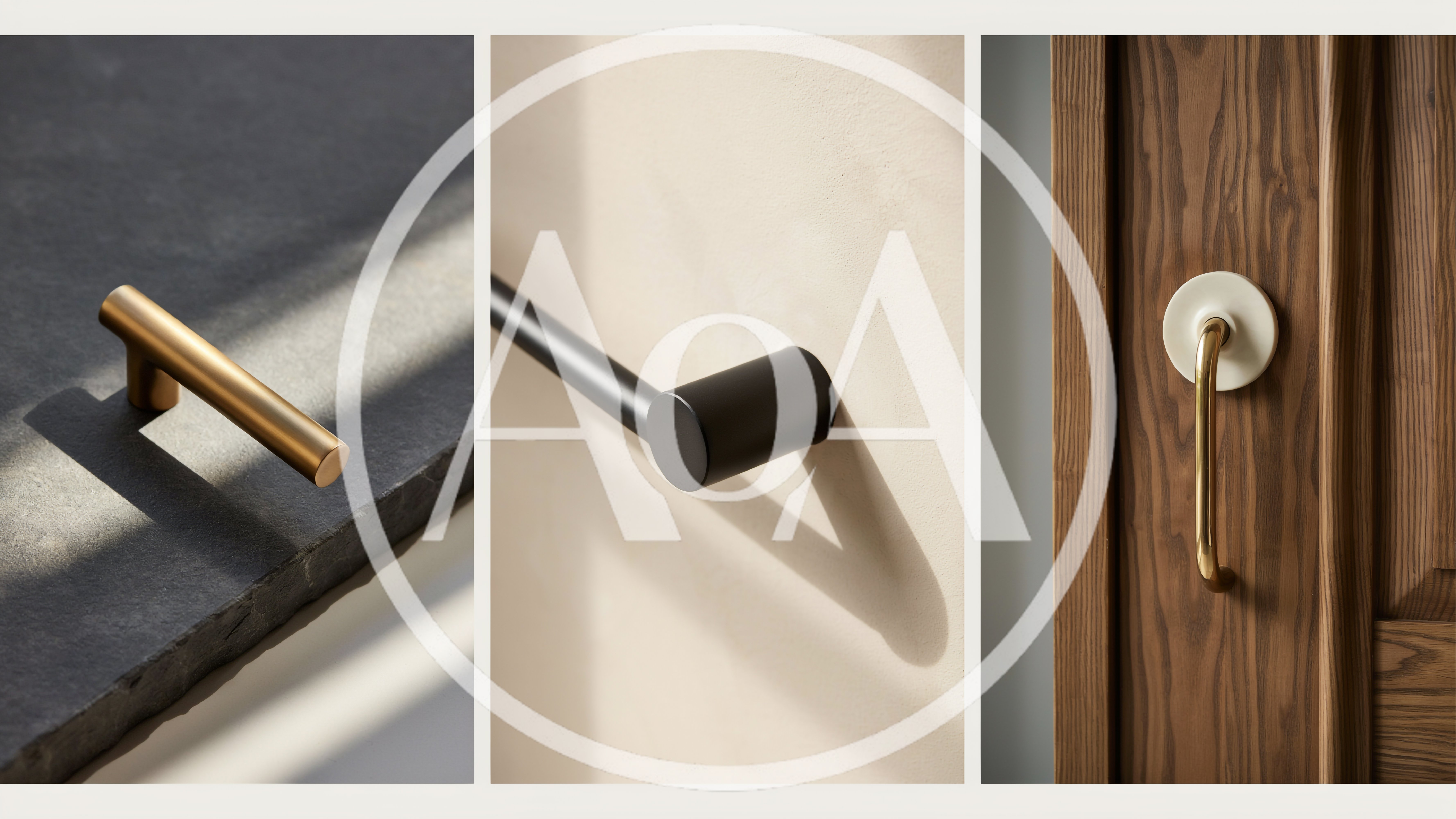 Modern Architectural Hardware Details In Three Panels