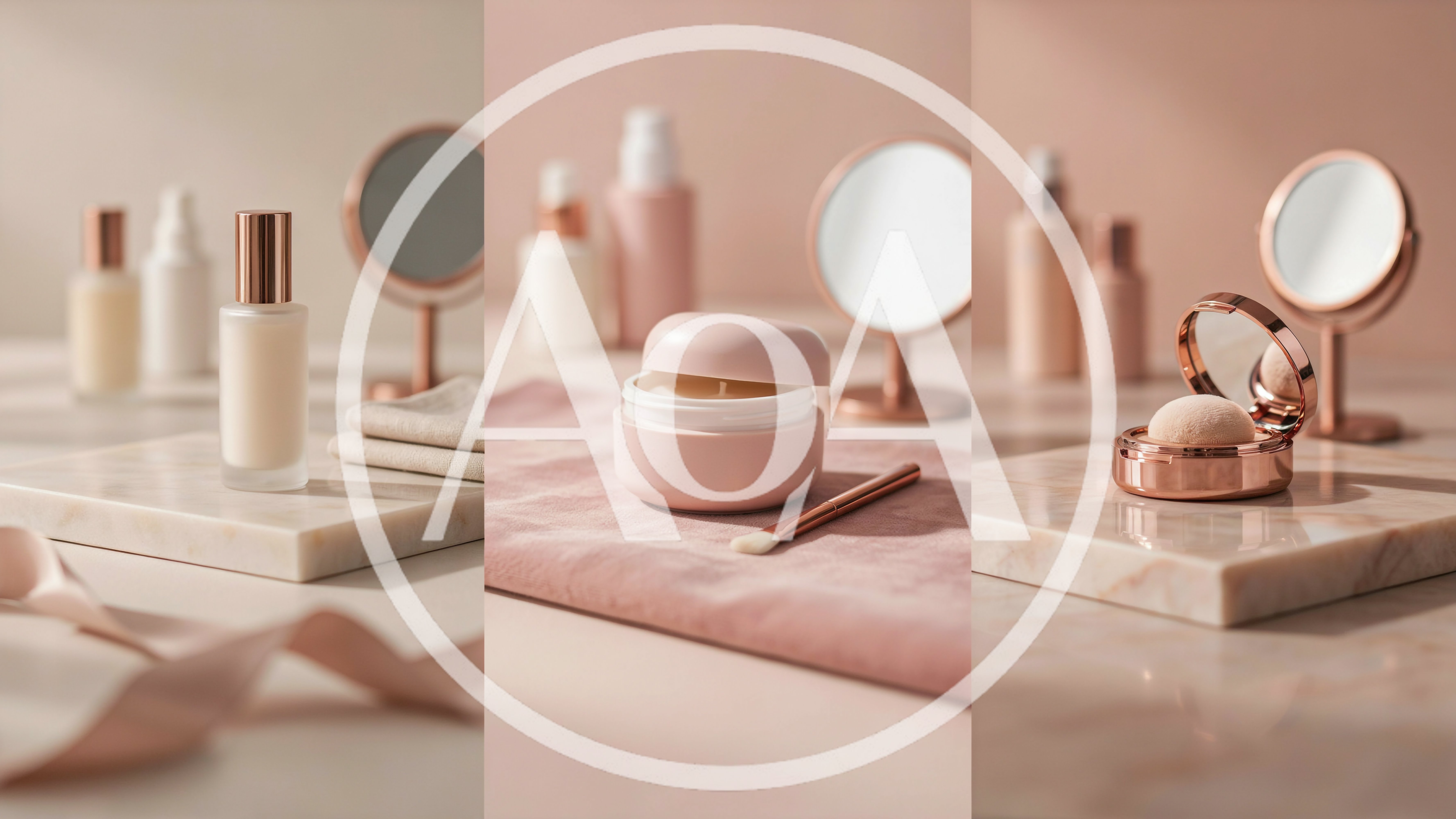Luxury Skincare and Cosmetic Products Display