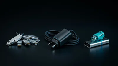 Collection of Modern Electronic Charging Accessories