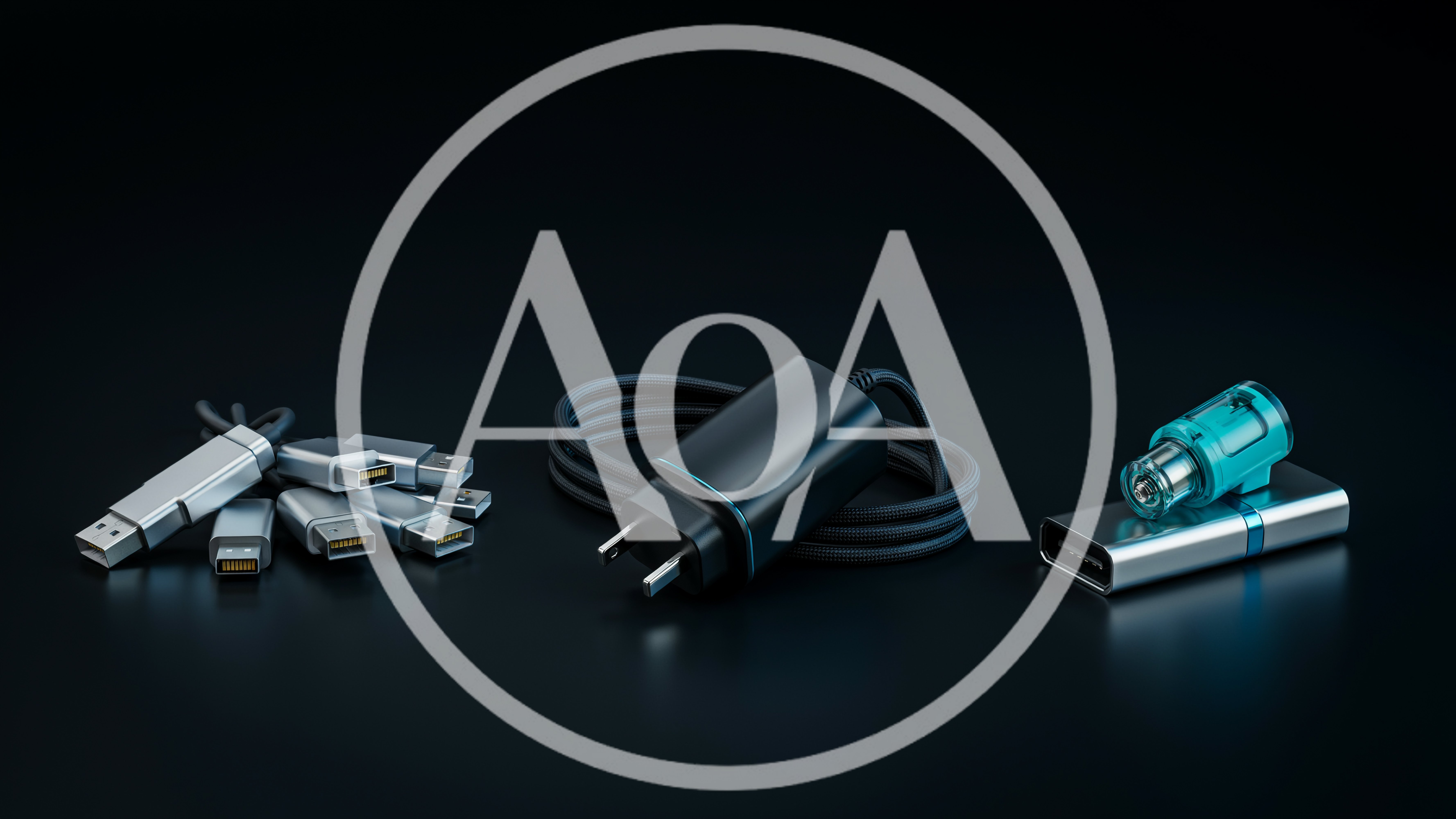 Collection of Modern Electronic Charging Accessories