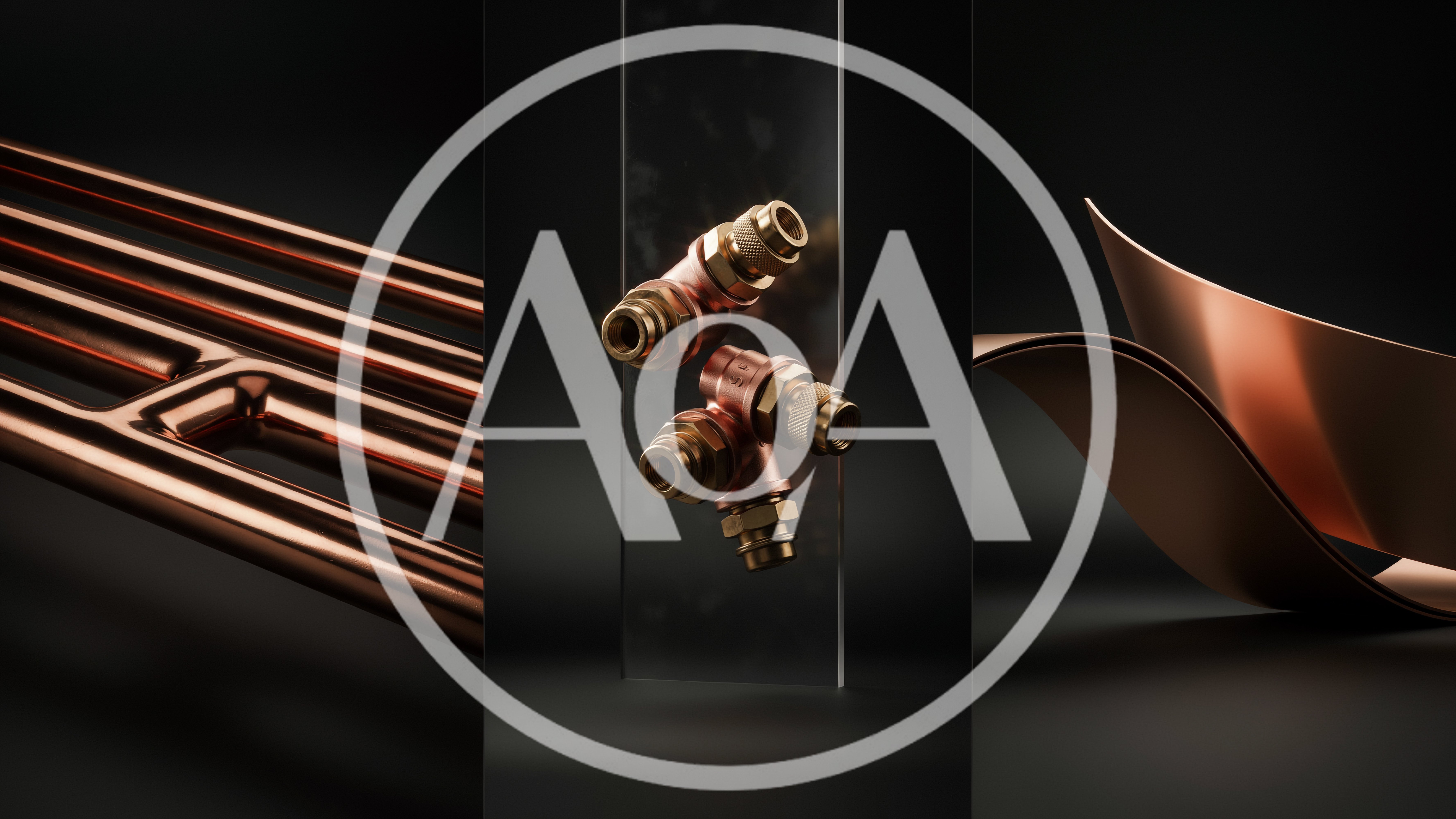 Abstract Copper Industrial Components And Metallic Sheets