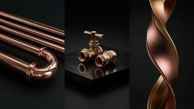 Copper Plumbing Components And Abstract Metal Sculptures