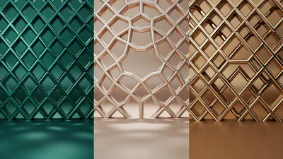 Abstract Geometric Metal Lattice Backgrounds