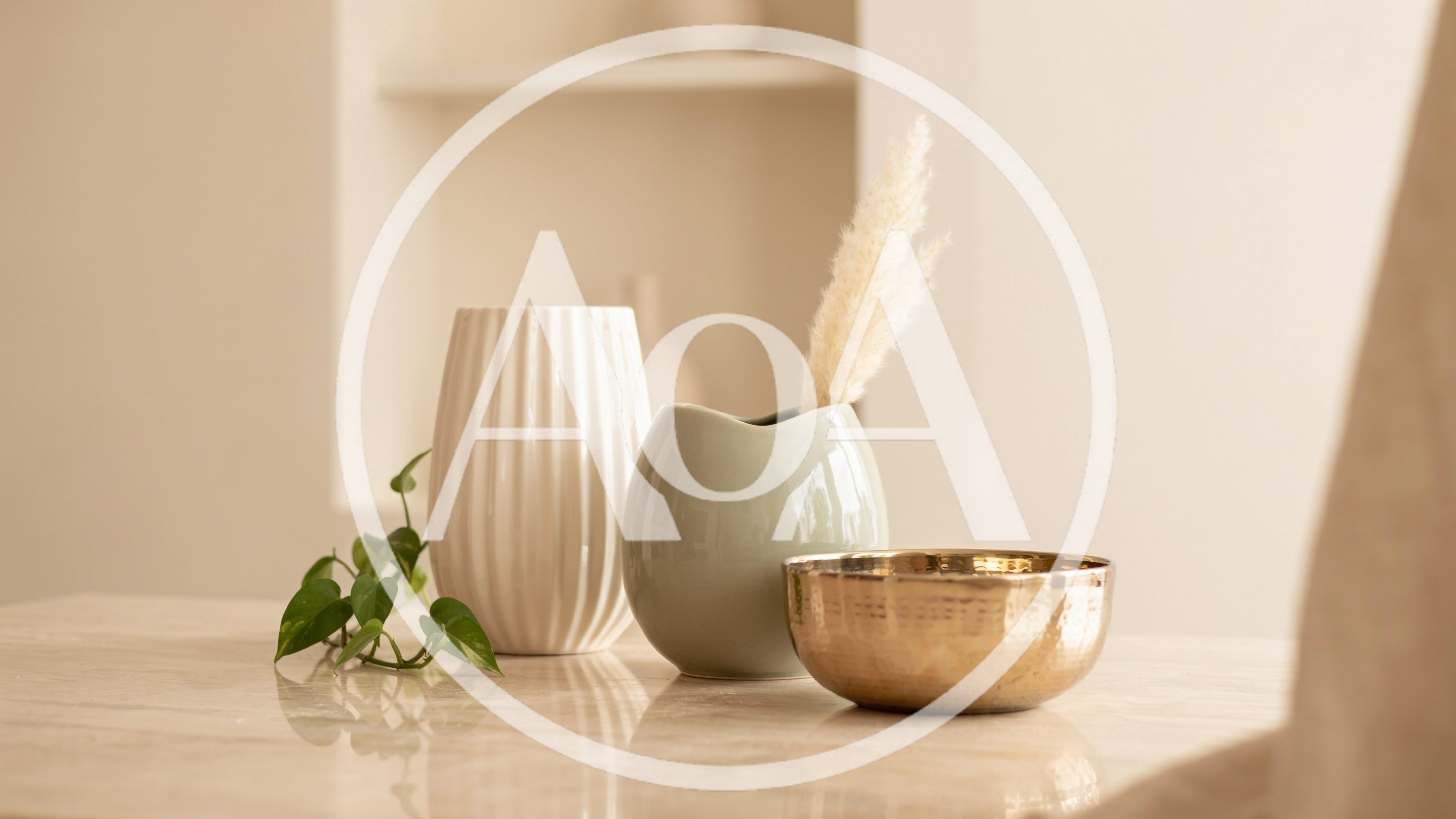 Minimalist Home Decor With Vases And Brass Bowl