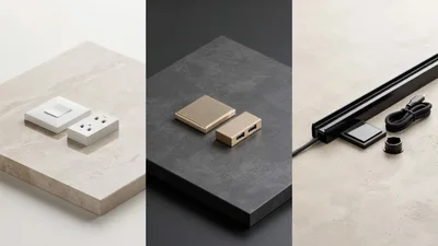 Modern Electrical Switches And Power Outlets Collection