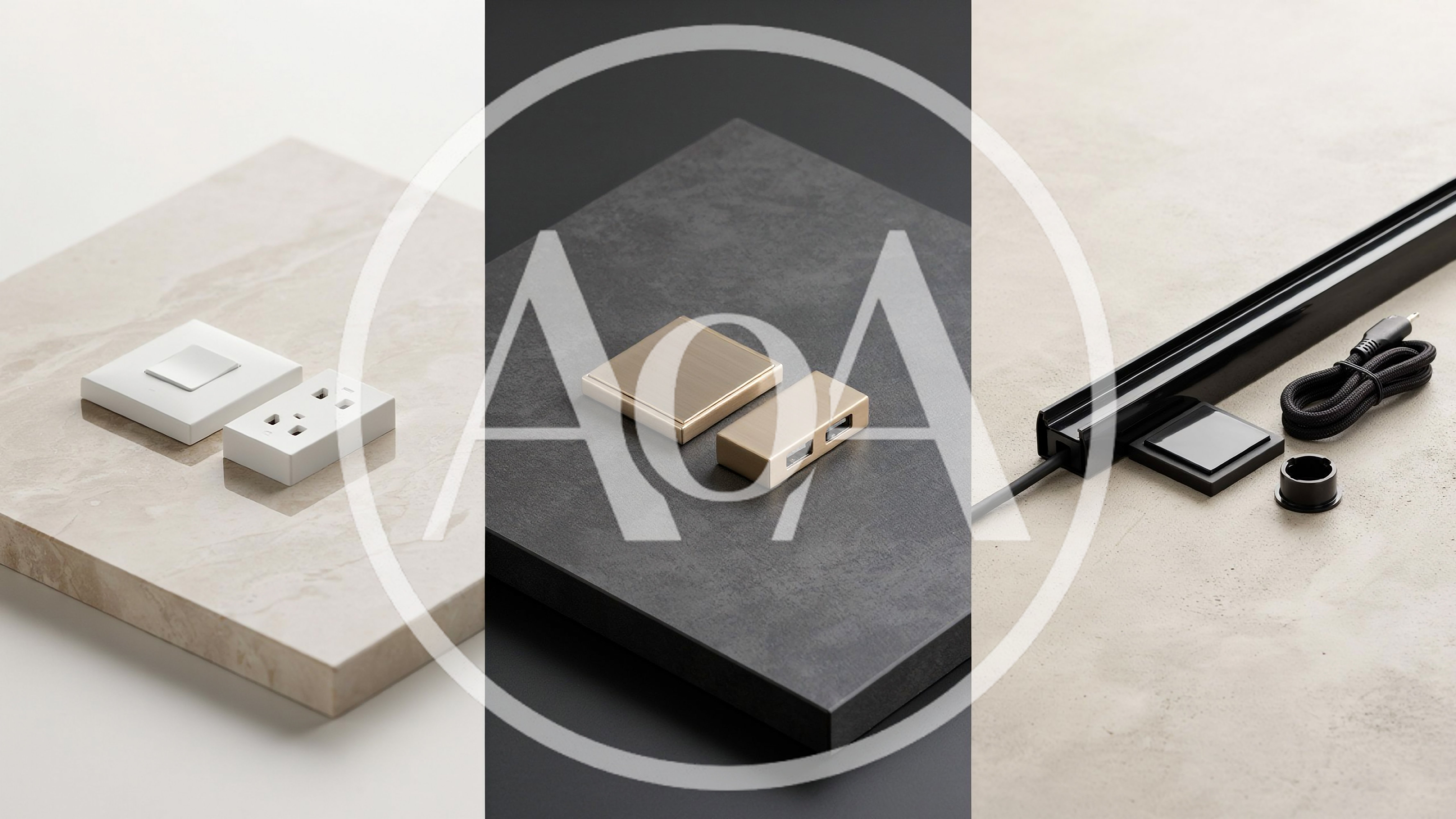 Modern Electrical Switches And Power Outlets Collection