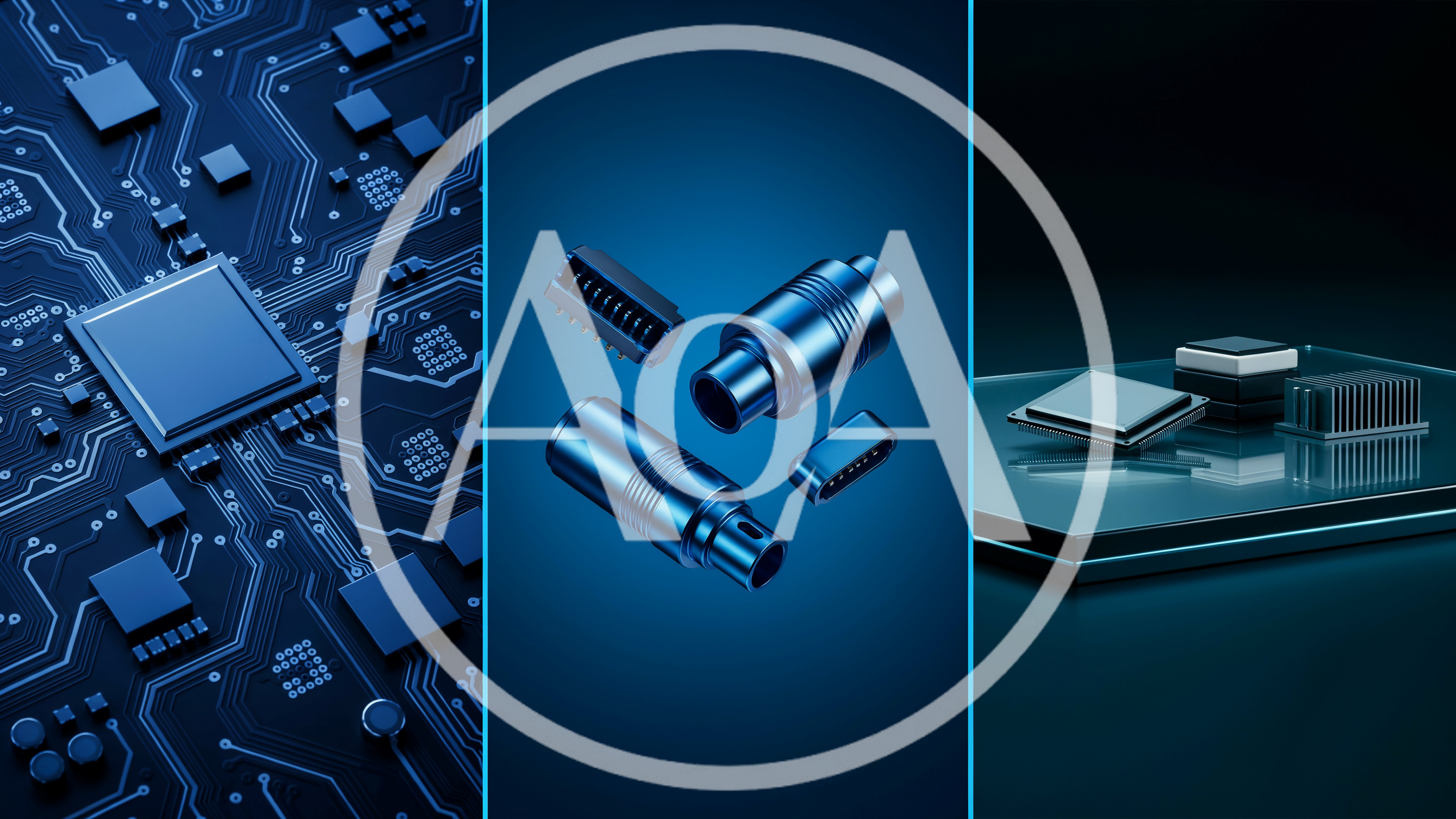 Digital Technology Components And Circuit Board Collage