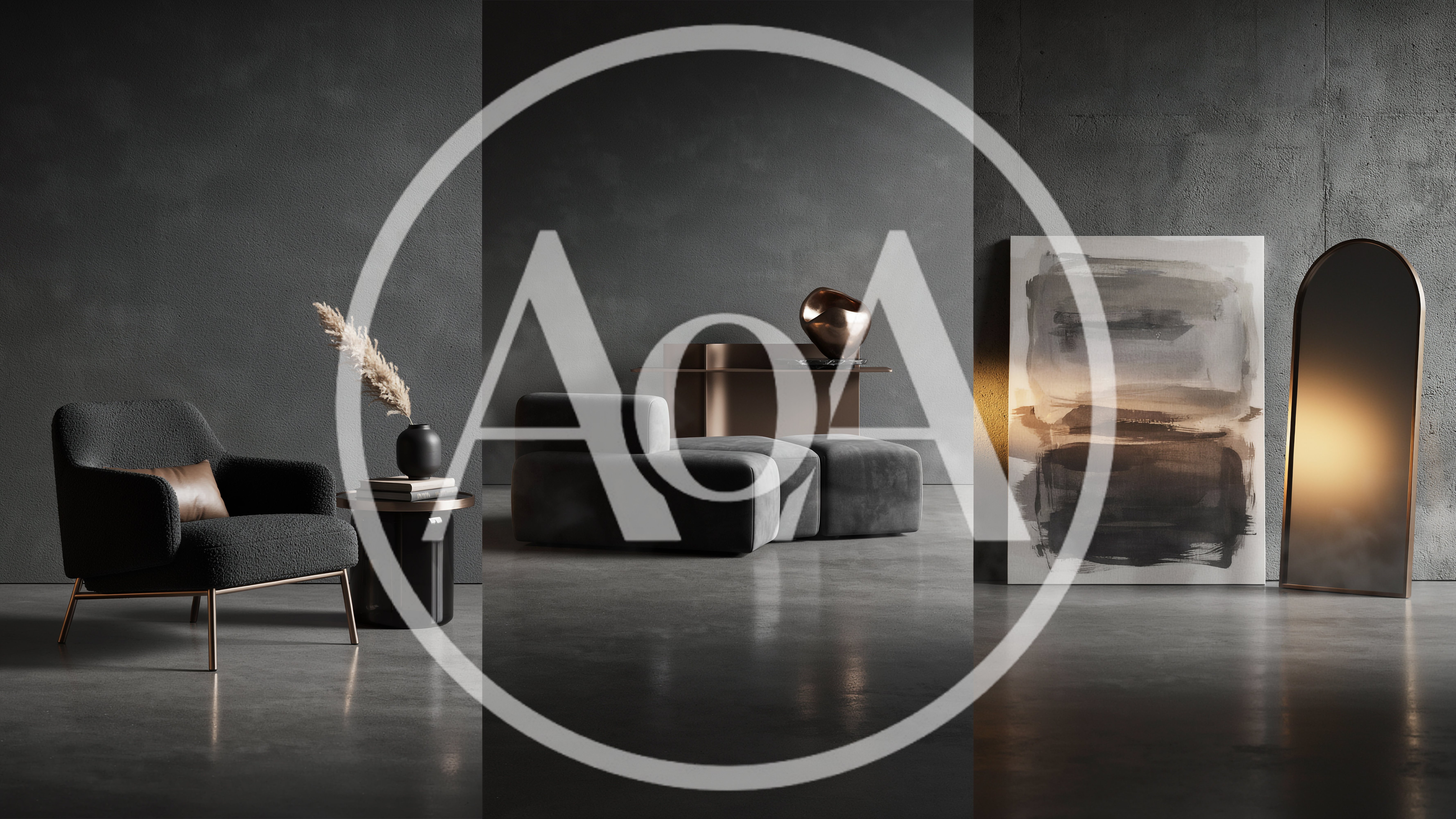 Modern Minimalist Interior Design With Dark Furniture