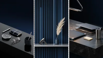 Modern Minimalist Office Desk Workspace Interior Design